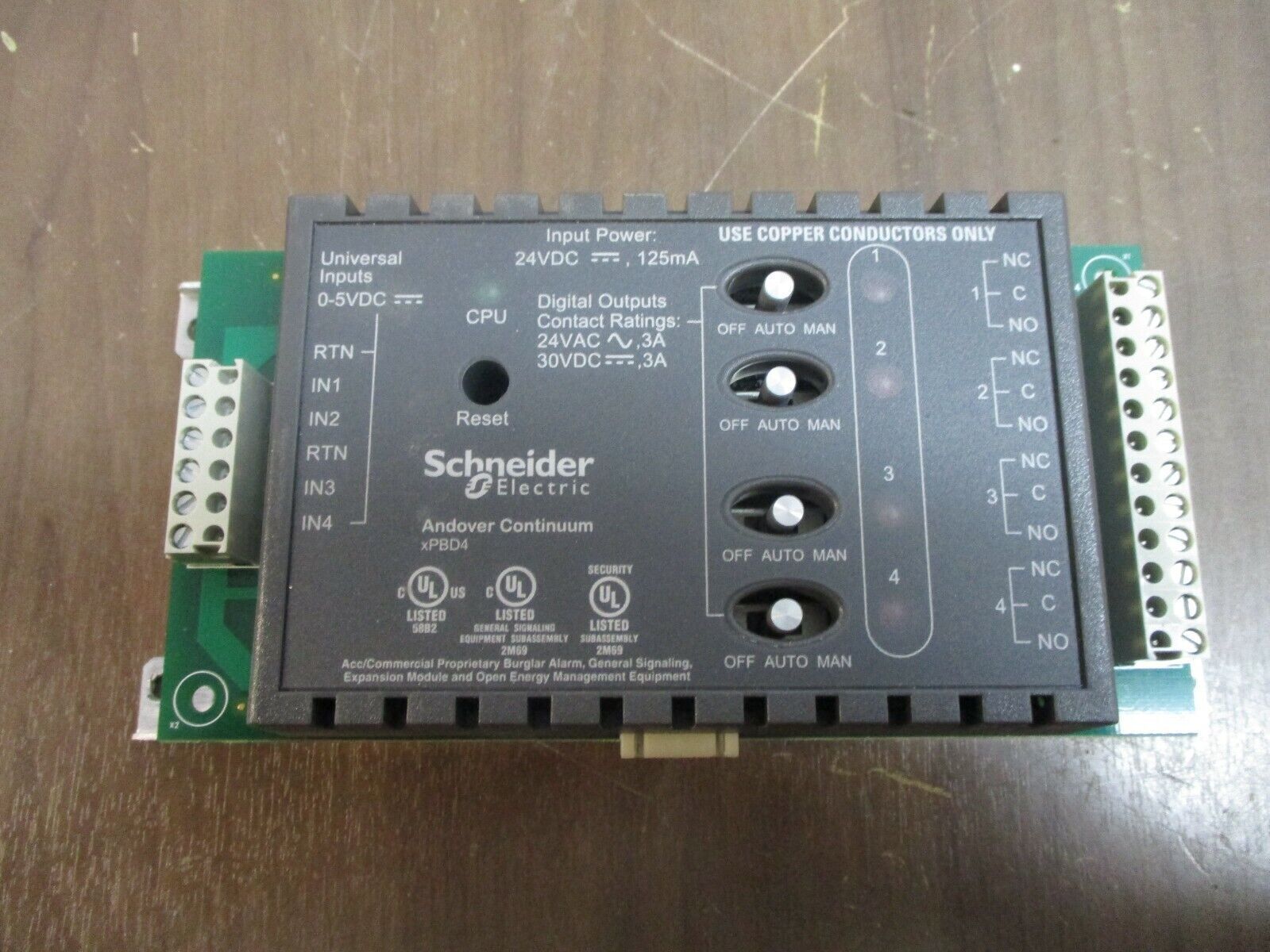 Schneider Electric Andover Continuum Expansion Module XPBD4 Input: 24VDC 125mA
