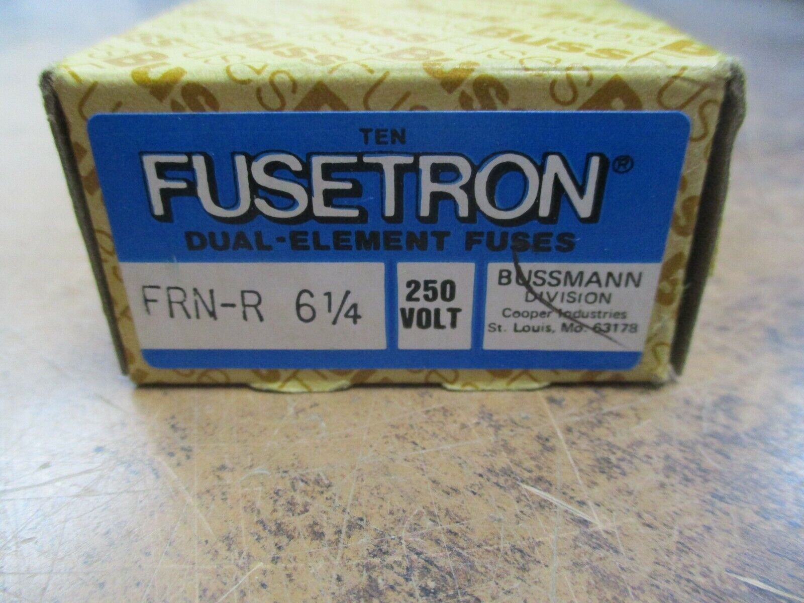 Bussmann Fusetron Fuse FRN-R 6-1/4 6-1/4A 250V *Box of 10* New Surplus