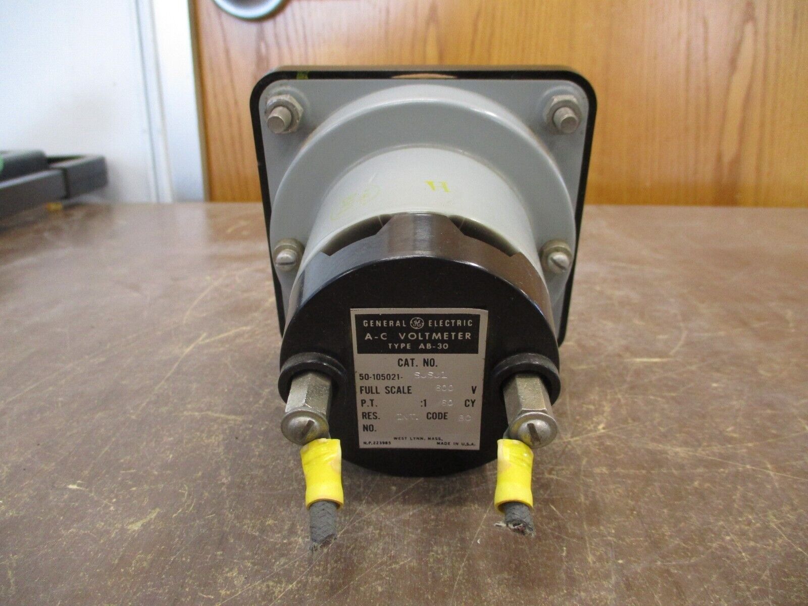 GE Type AB-30 AC Voltmeter 50-105021-SJSJ1 Range: 0-600V Used