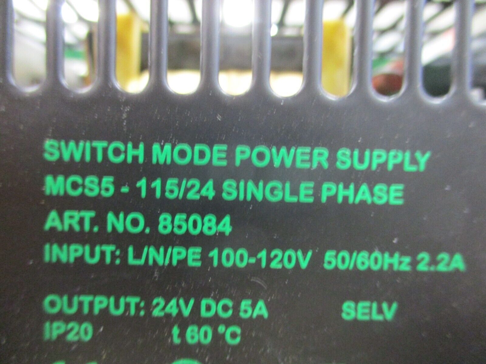 Murr Power + Switch Mode Power Supply 85084 Input: Output: Used
