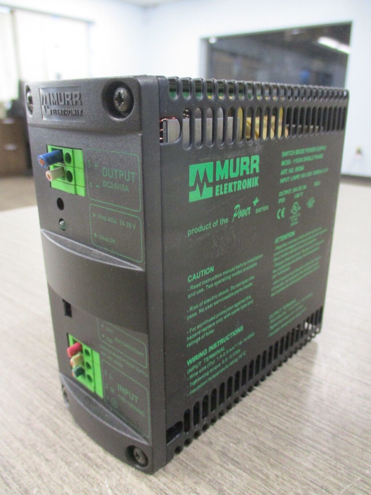 Murr Power + Switch Mode Power Supply 85084 Input: Output: Used