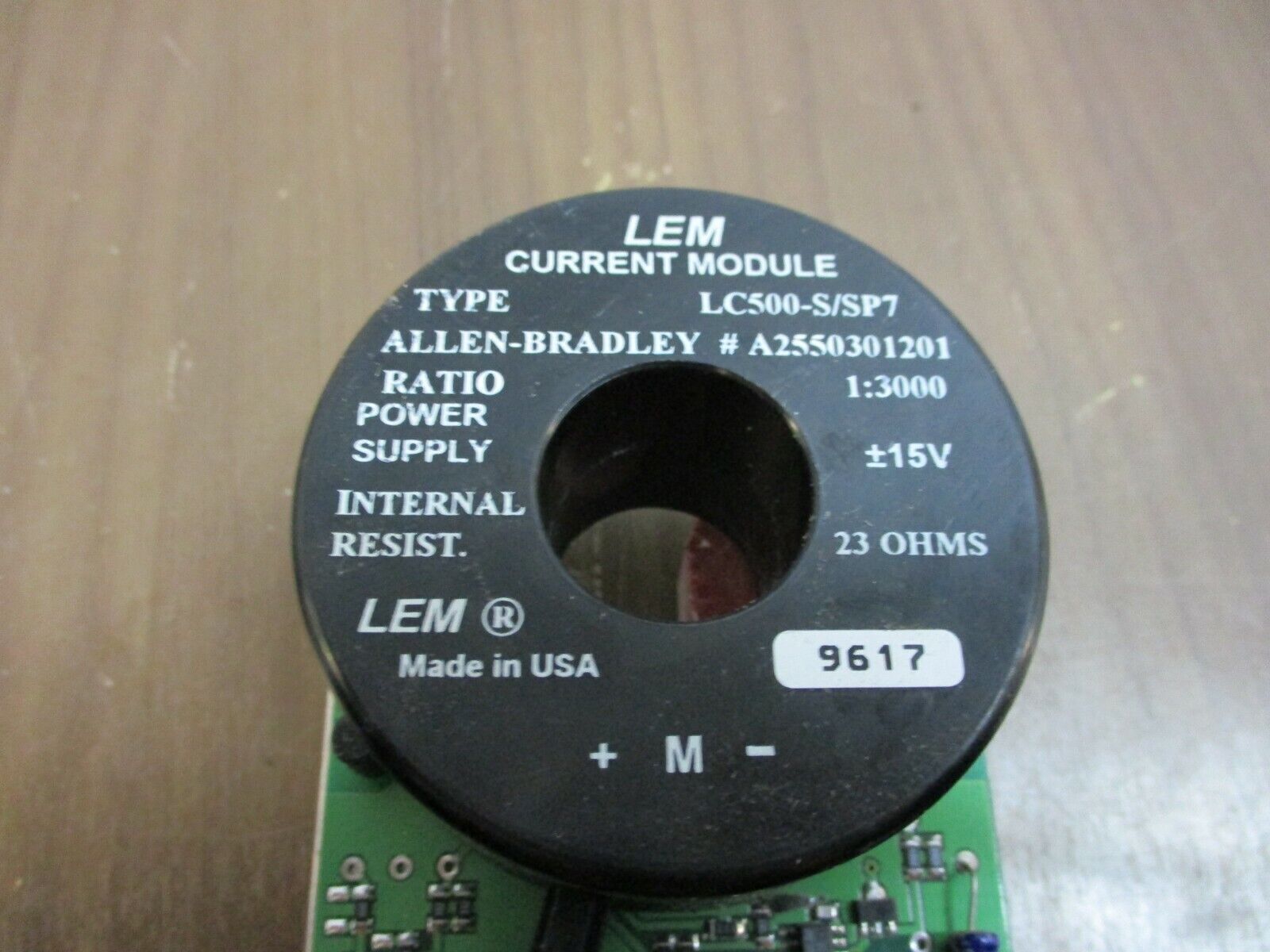 LEM Current Module LC500-S/SP7 Ratio 1:3000 15V Used