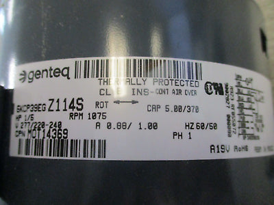 Genteq Permanit Split Capacitor MOT14369 277/220-240V .88/1.00A *New Surplus*