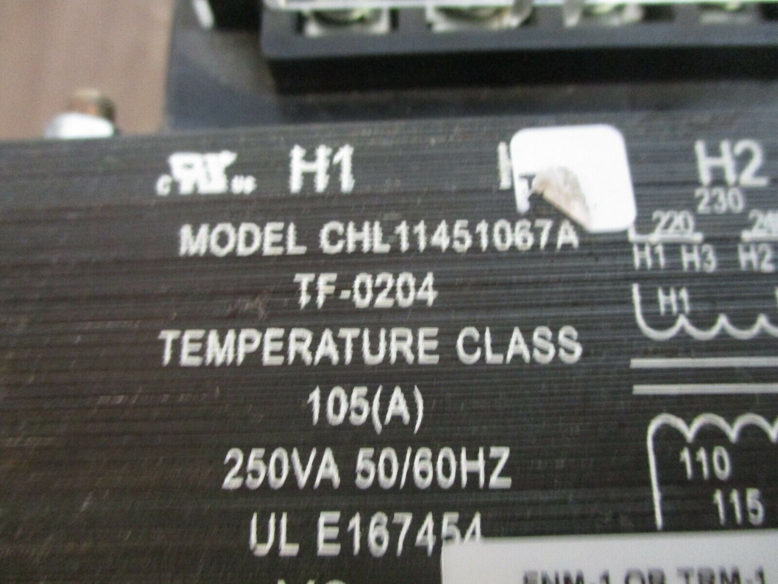Firetrol Transformer CHL11451067A 250VA Pri: 240/480V Sec: 120V 50/60Hz Used