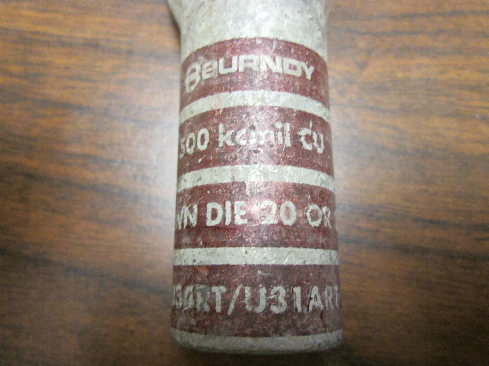 Burndy 500 kcmil CU Brown Die NO. 20 or 299 U34RT/U31ART New Surplus