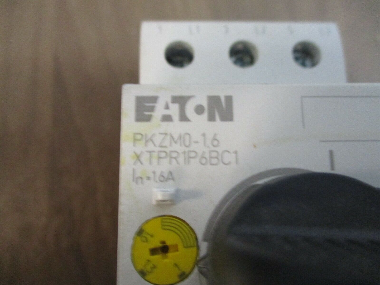 Eaton Manual Starter PKZM0-1.6XTPR1P6BC1 Trip: 1-1.6A Used