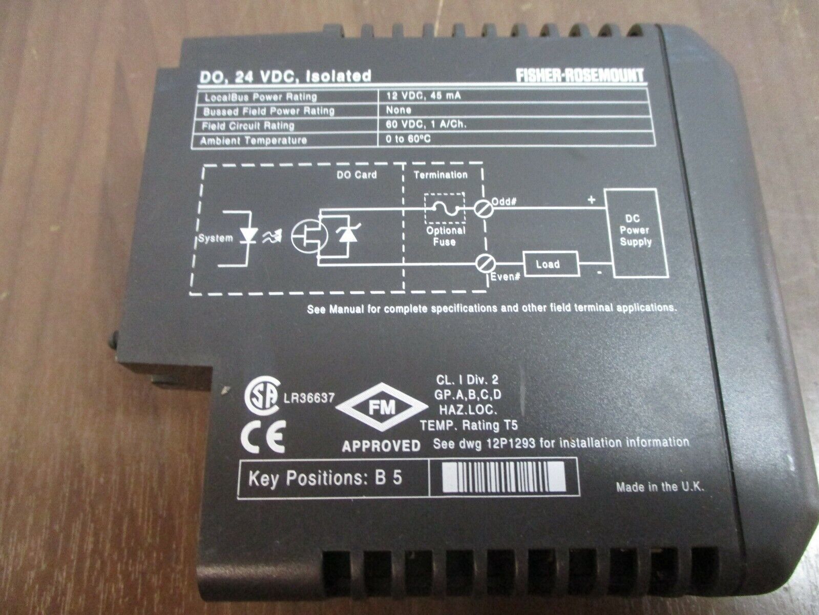 Fisher-Rosemount KJ3001X1-BG1 Delta V Isolated Discrete Output Module Rev. A