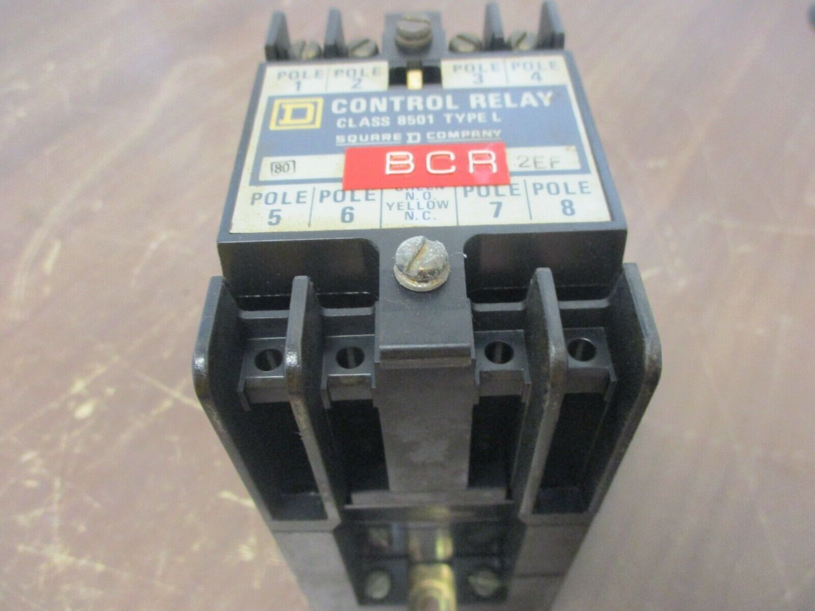 Square D Type L Control Relay 8501 L0-80 Ser. A 120V Coil 600V Used