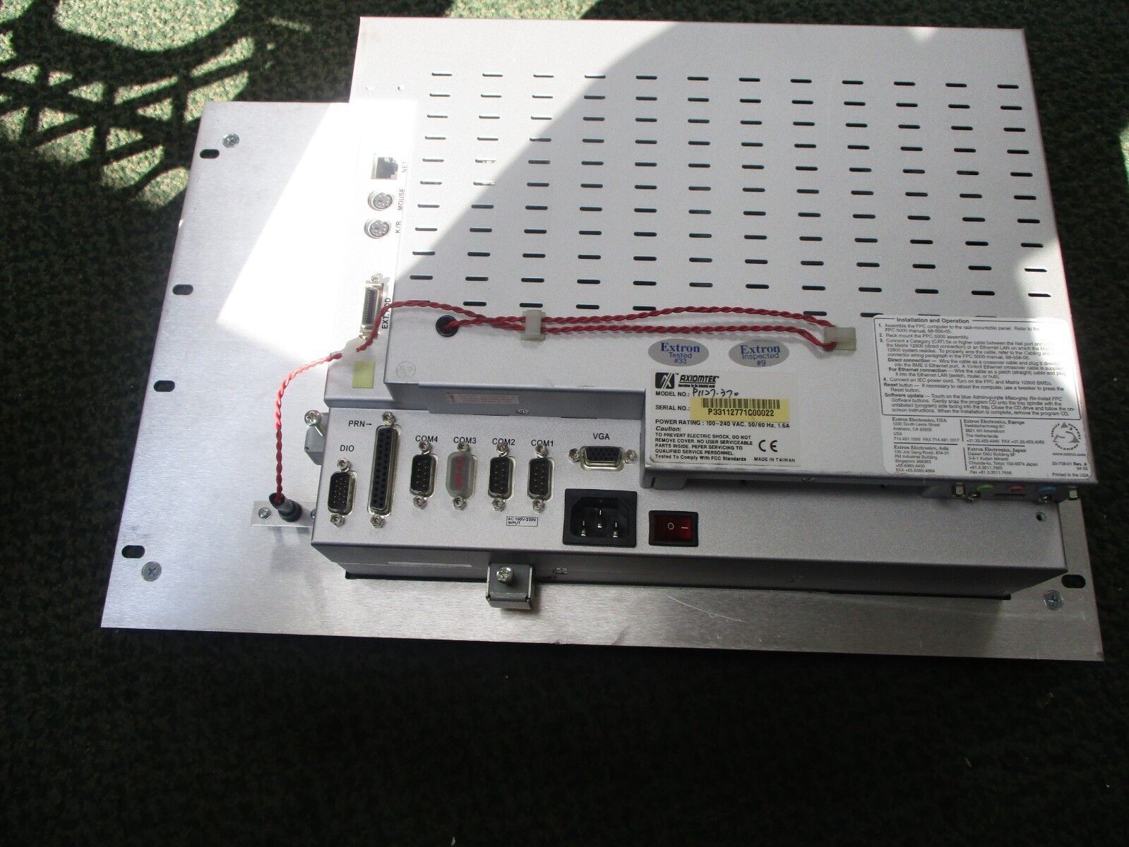 Axiomtek Operator Interface Panel P1127-370 100-240VAC 50/60Hz 1.6A Used