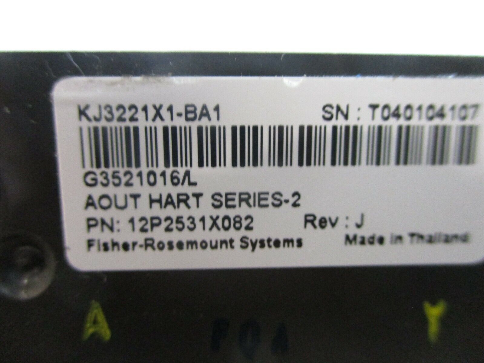 Fisher-Rosemount KJ3221X1-BA1 Series 2 Analog Output HART Module 12P2531X082