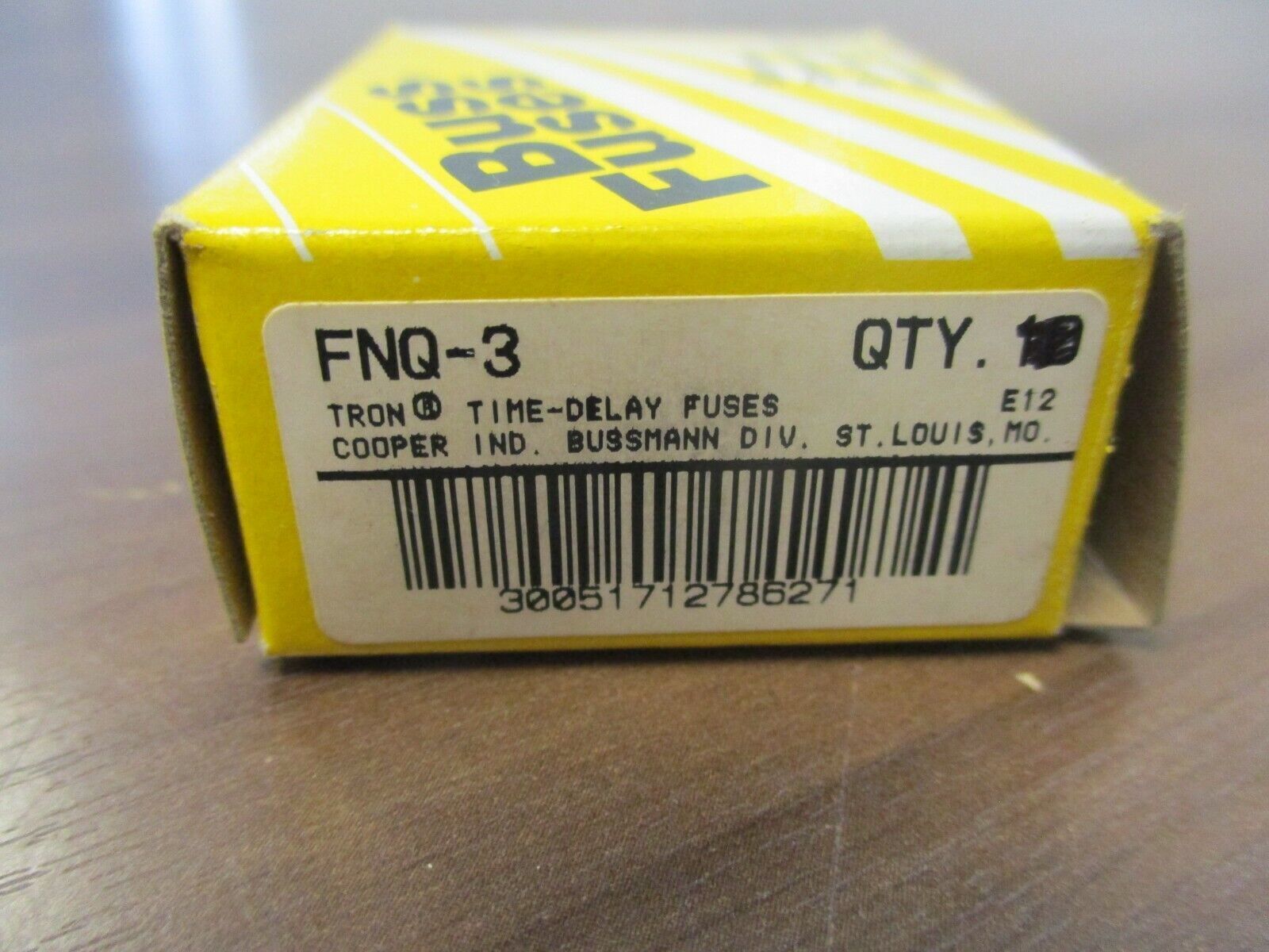 Buss Tron Fuse FNQ-3 3A 600V *Box of 5* New Surplus