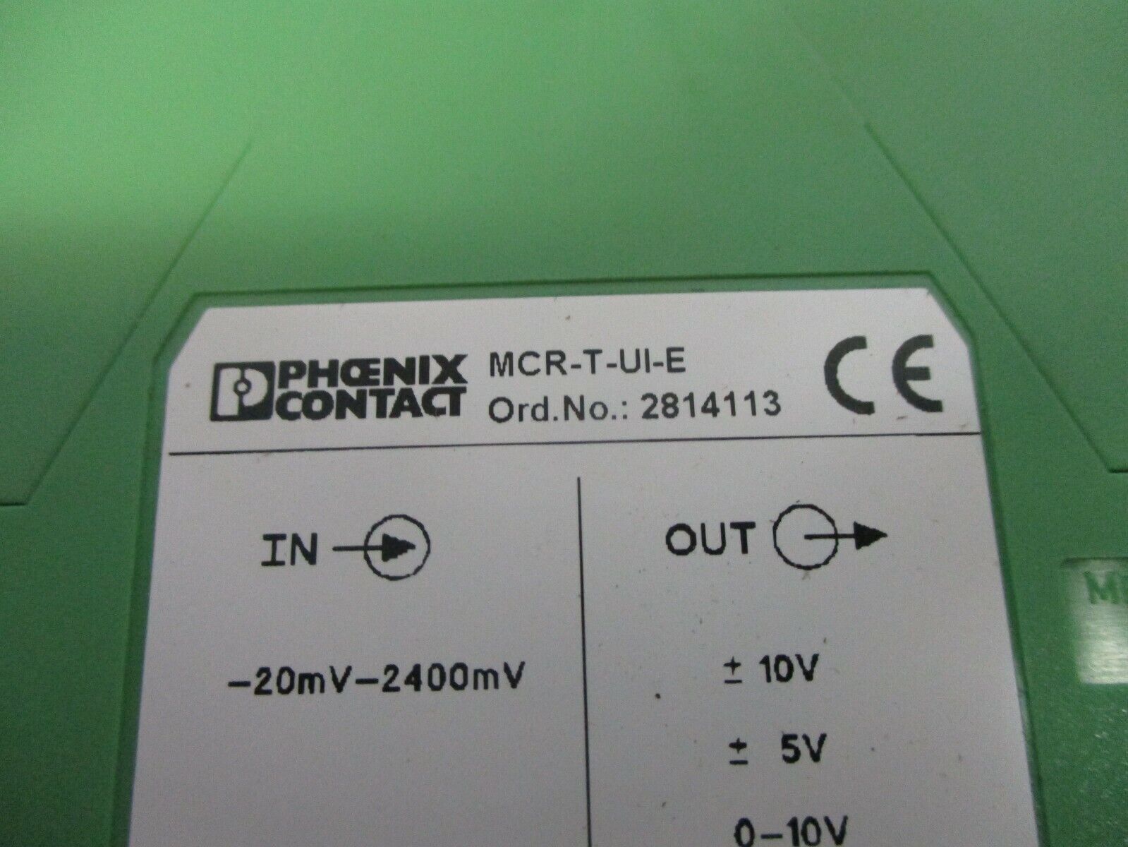 Phoenix Contact MCR-T-UI-E Temperature Transducer 2814113 24VDC Used