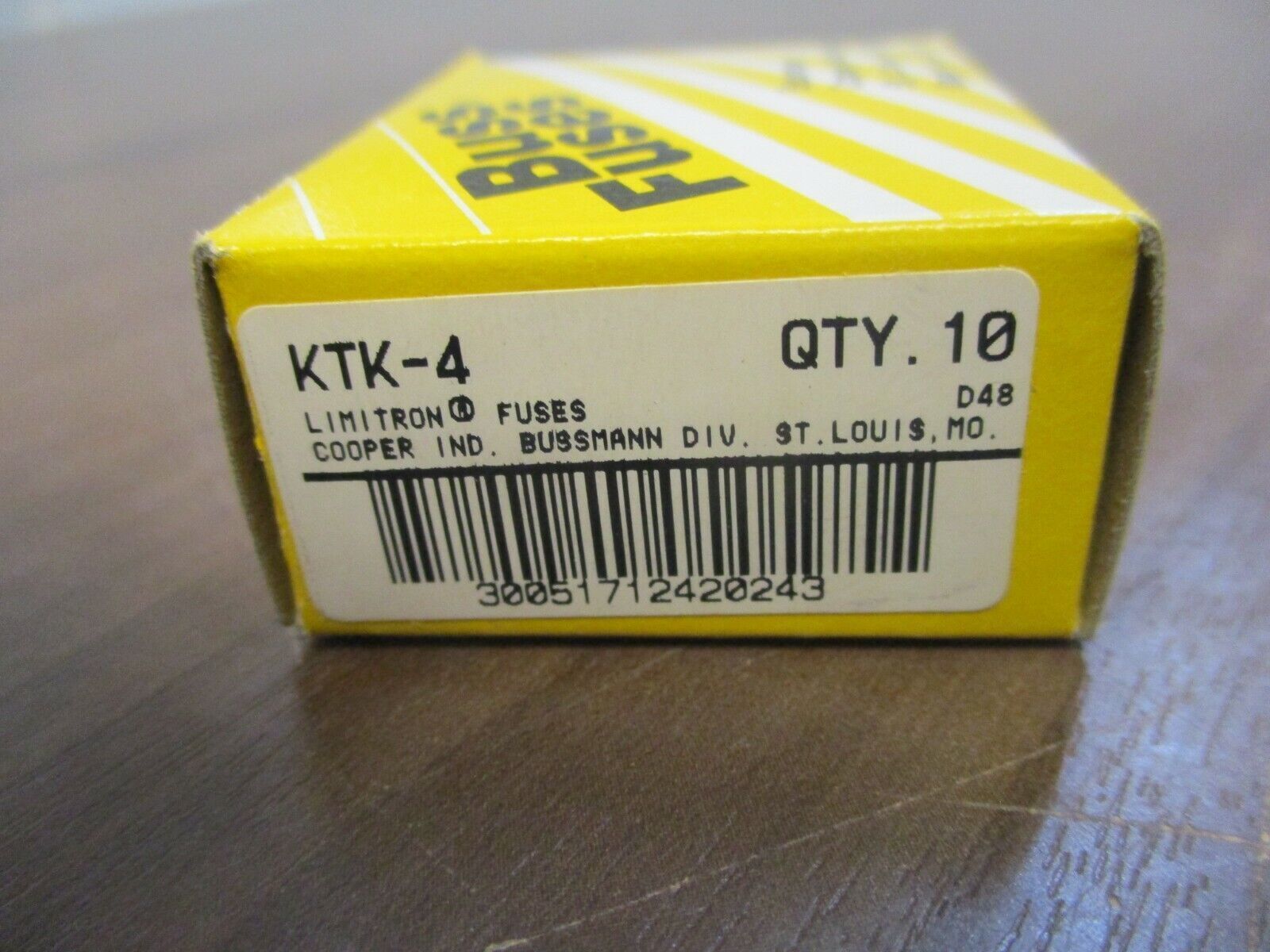 Buss Limitron Fuse KTK-4 4A 600V *Box of 10* New Surplus
