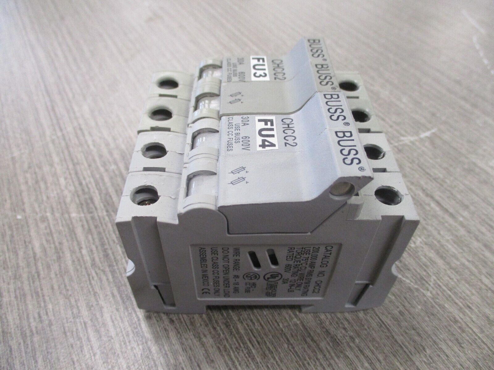 Buss Fuseholder CHCC 2 30 A 600V 2P *Lot of 2* Used