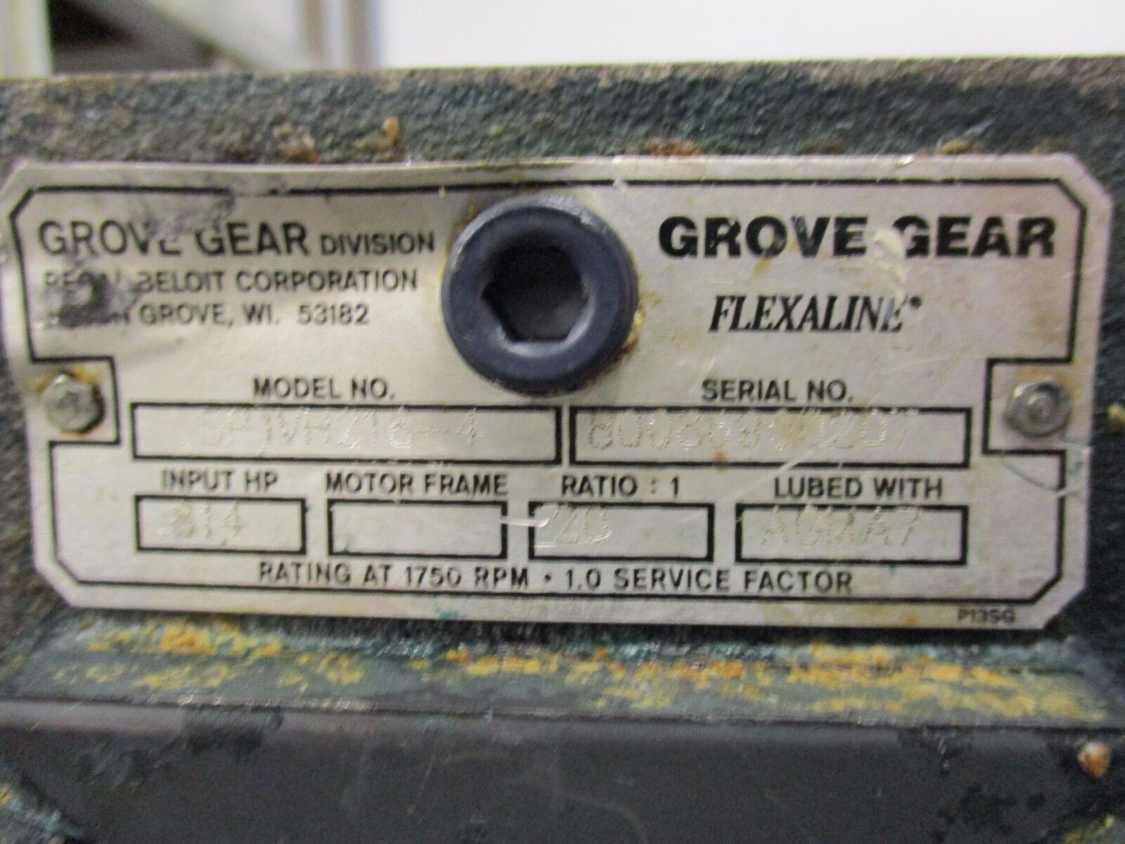Grove Gear Reducer (SP)VH218-4 Ratio 20:1 0.814HP In Used