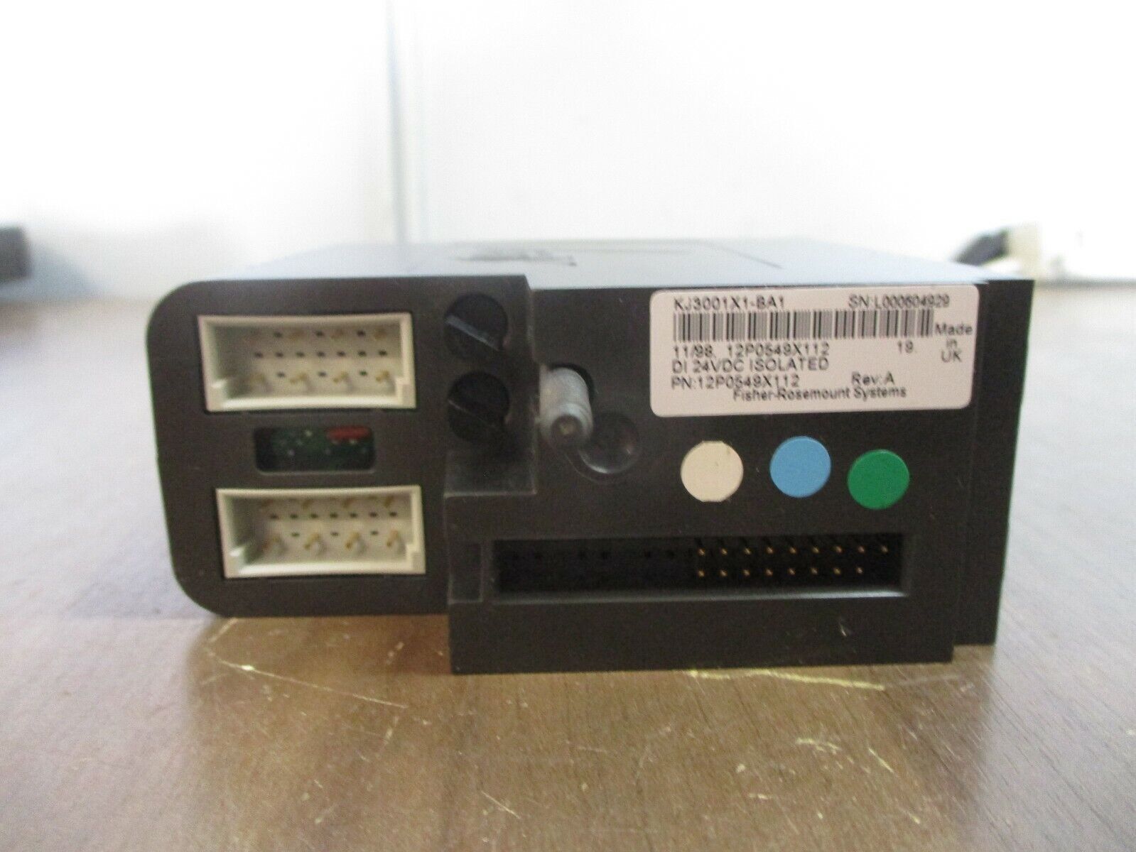 Fisher-Rosemount KJ3001X1-BA1 Isolated Discrete Input Module 12P0549X112 Rev. A
