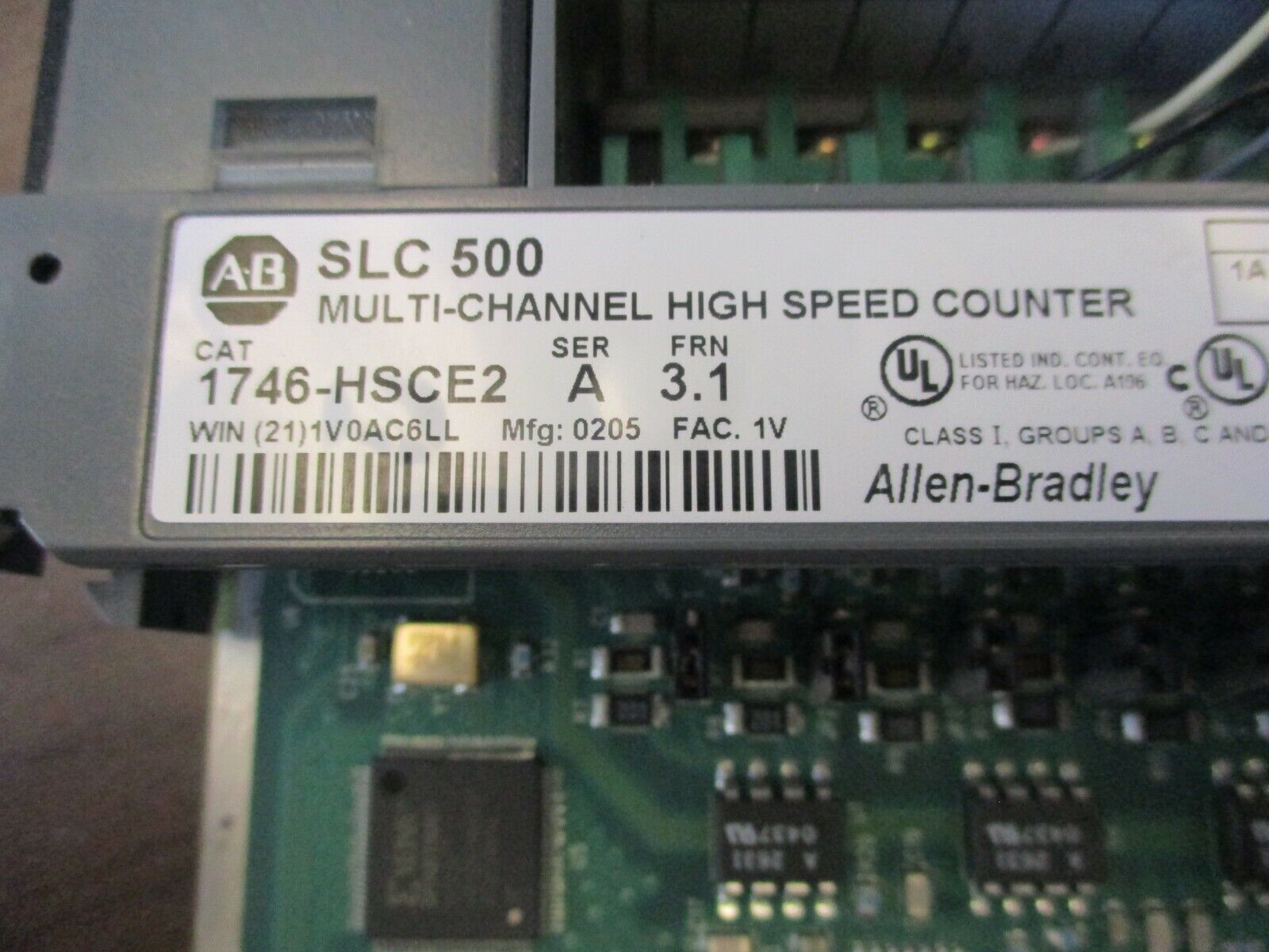 Allen-Bradley SLC 500 Multi-Channel High Speed Counter 1746-HSCE2 Ser. A FRN:3.1
