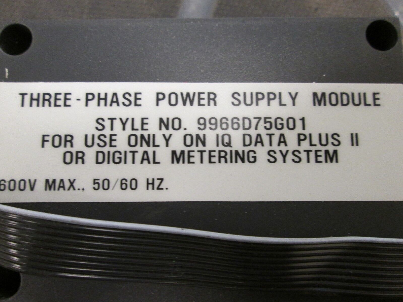 Westinghouse Power Supply Module 9966D75G01 600V 50/60Hz Used
