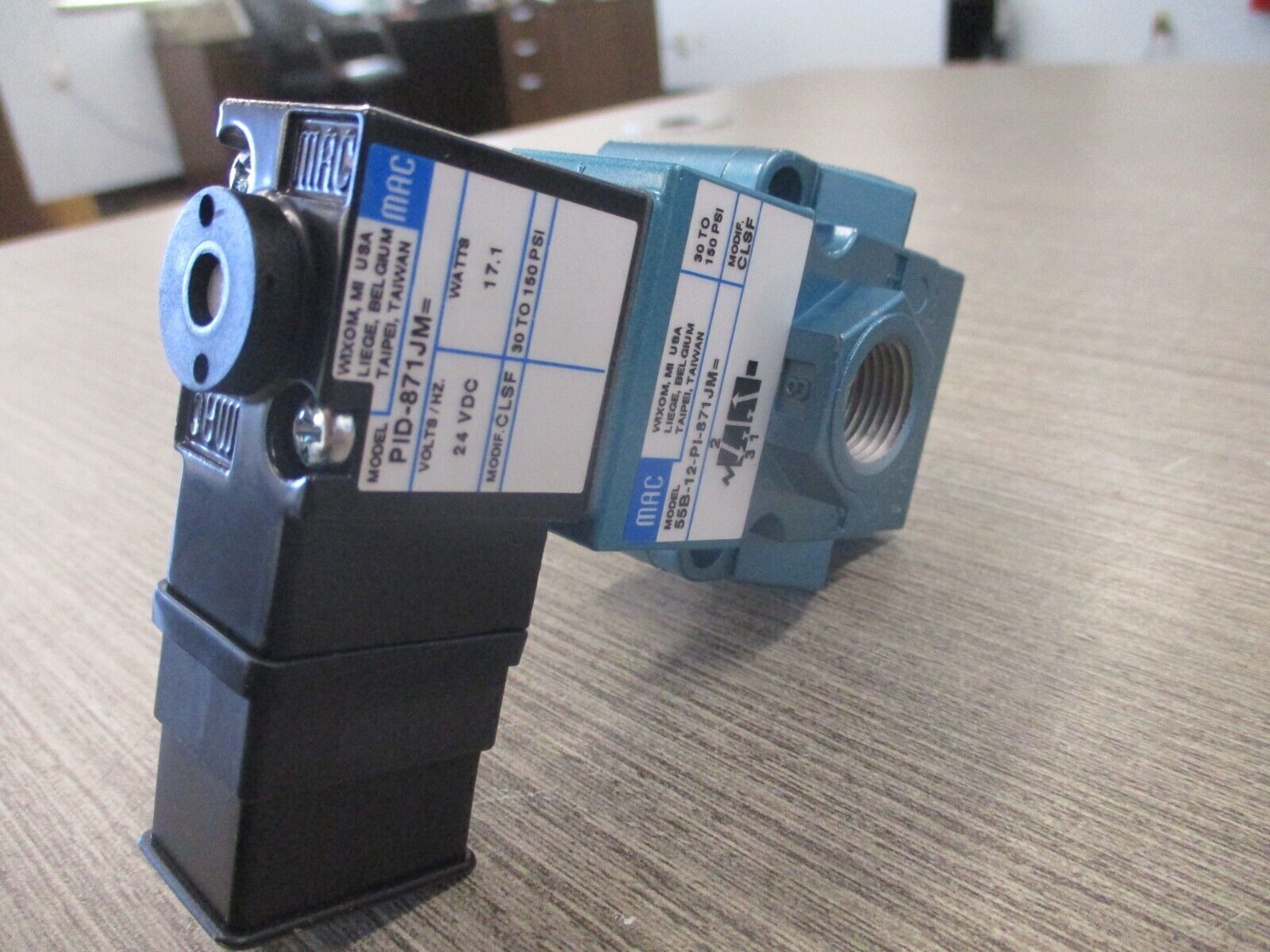 MAC Solenoid Valve 55B-12-PI-87JM New Surplus