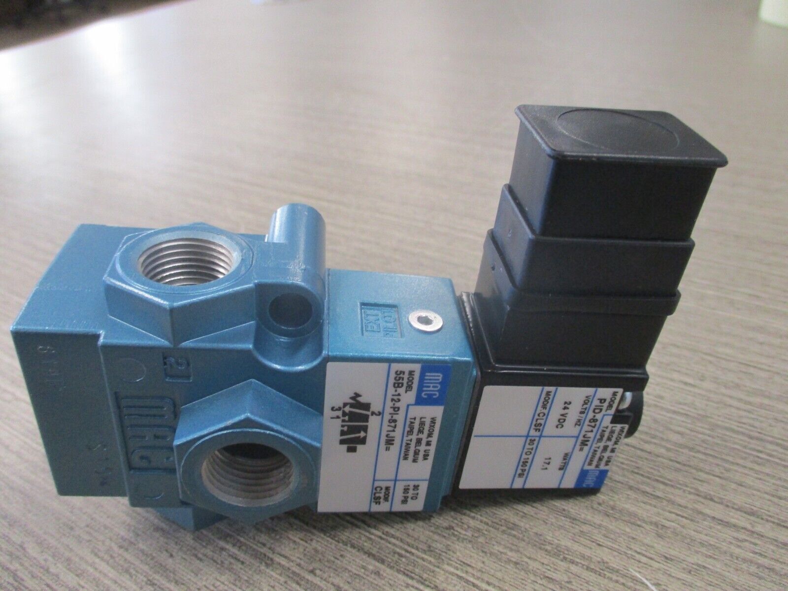 MAC Solenoid Valve 55B-12-PI-87JM New Surplus