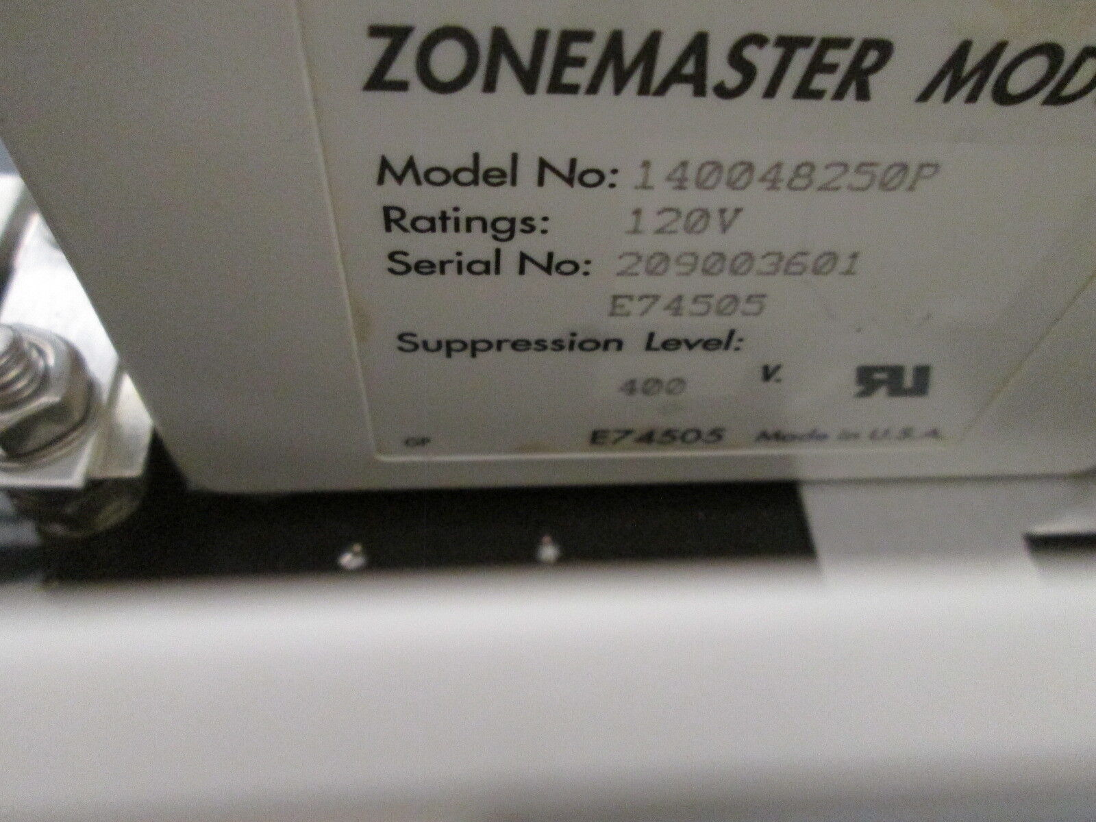 Powerware TVSS ZoneMaster 150 TRANSIENT VOLTAGE SURGE SUPPRESSOR PT15101