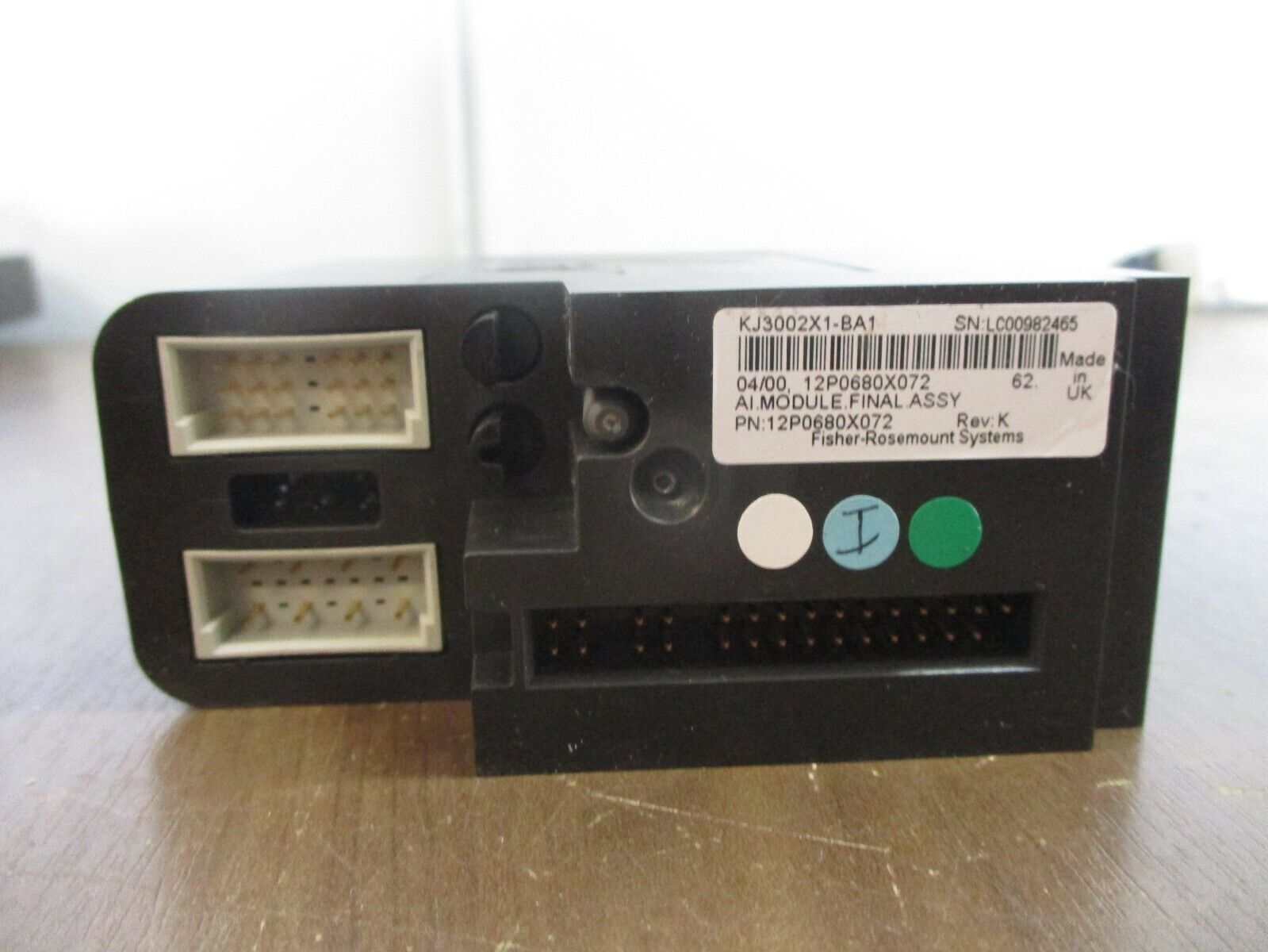 Fisher-Rosemount KJ3002X1-BA1 Analog Input HART Module 12P0680X072 4-20mA Used