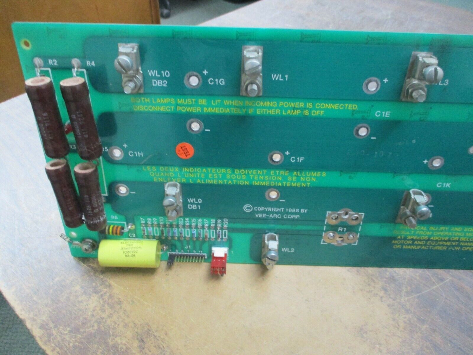 Vee-Arc Capacitor Assembly Board 930-107 Used