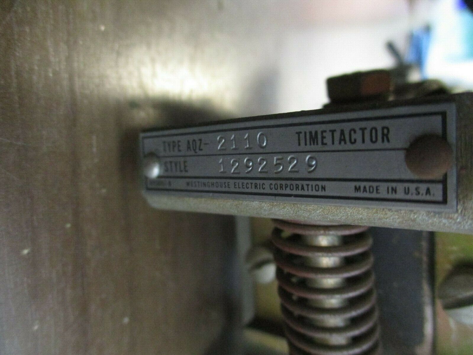 Westinghouse Timetactor AQZ-2110 Style: 1292529 Used