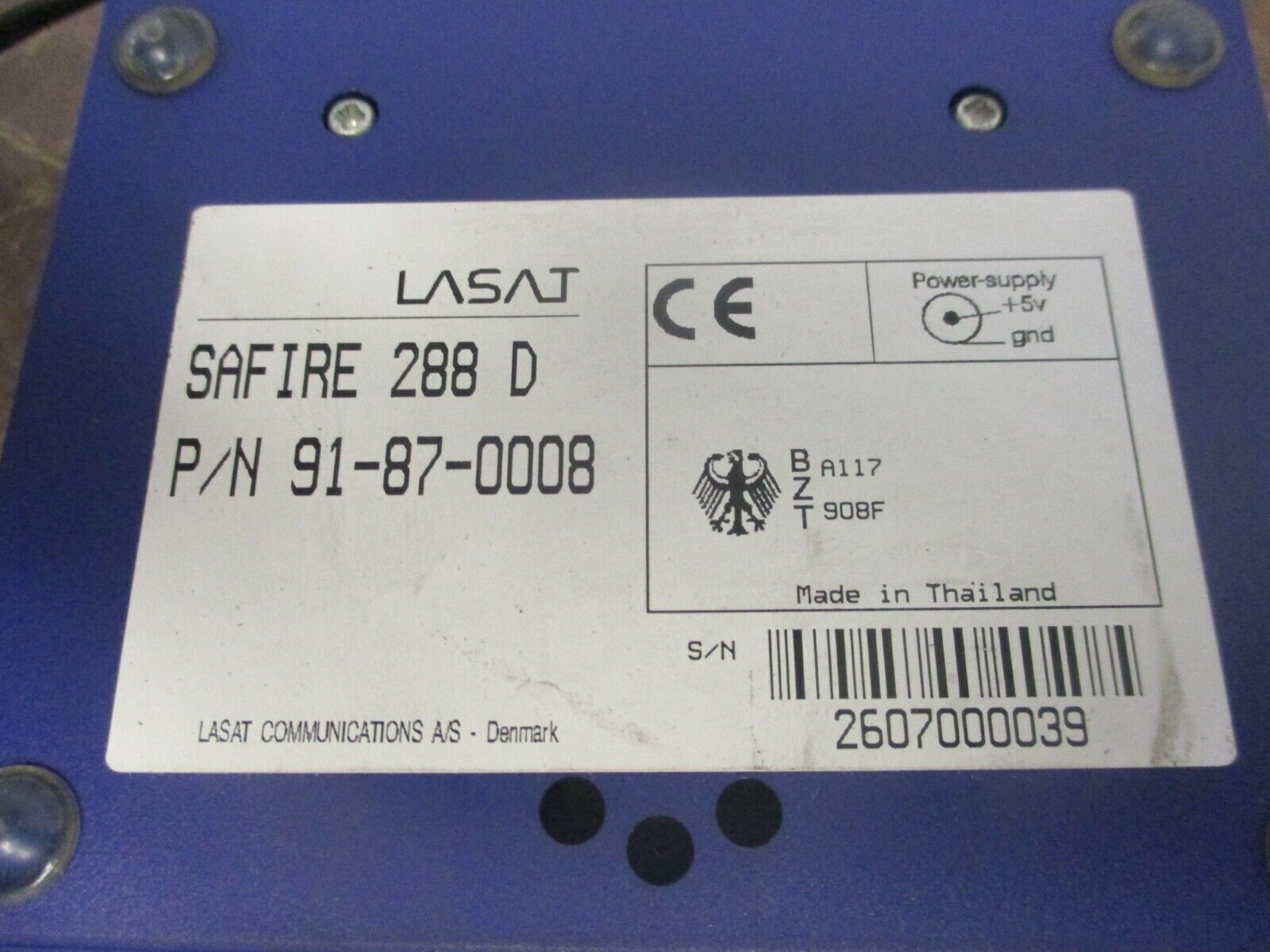 Lasat Safire 288D 56K Modem 91-87-0008 Used