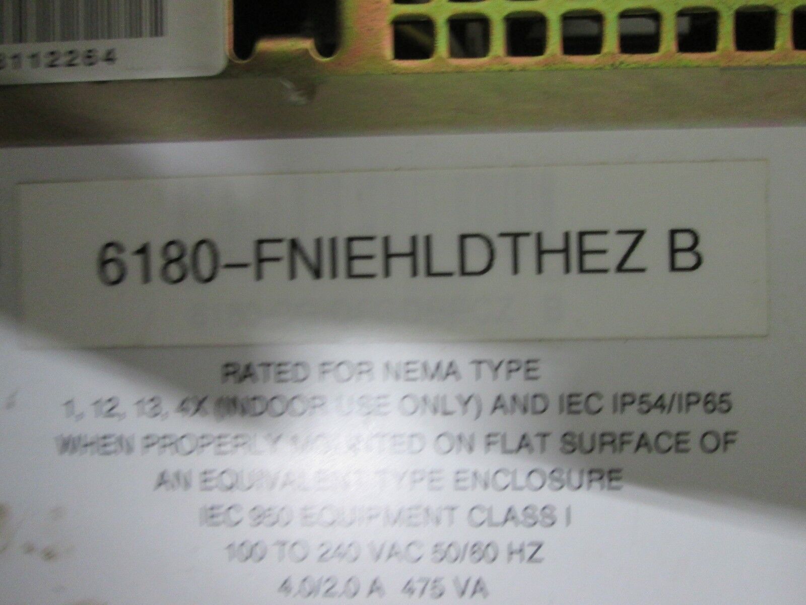 Allen-Bradley Industrial Computer 6180-FNIEHLDTHEZB 100-240V 50/60Hz Used