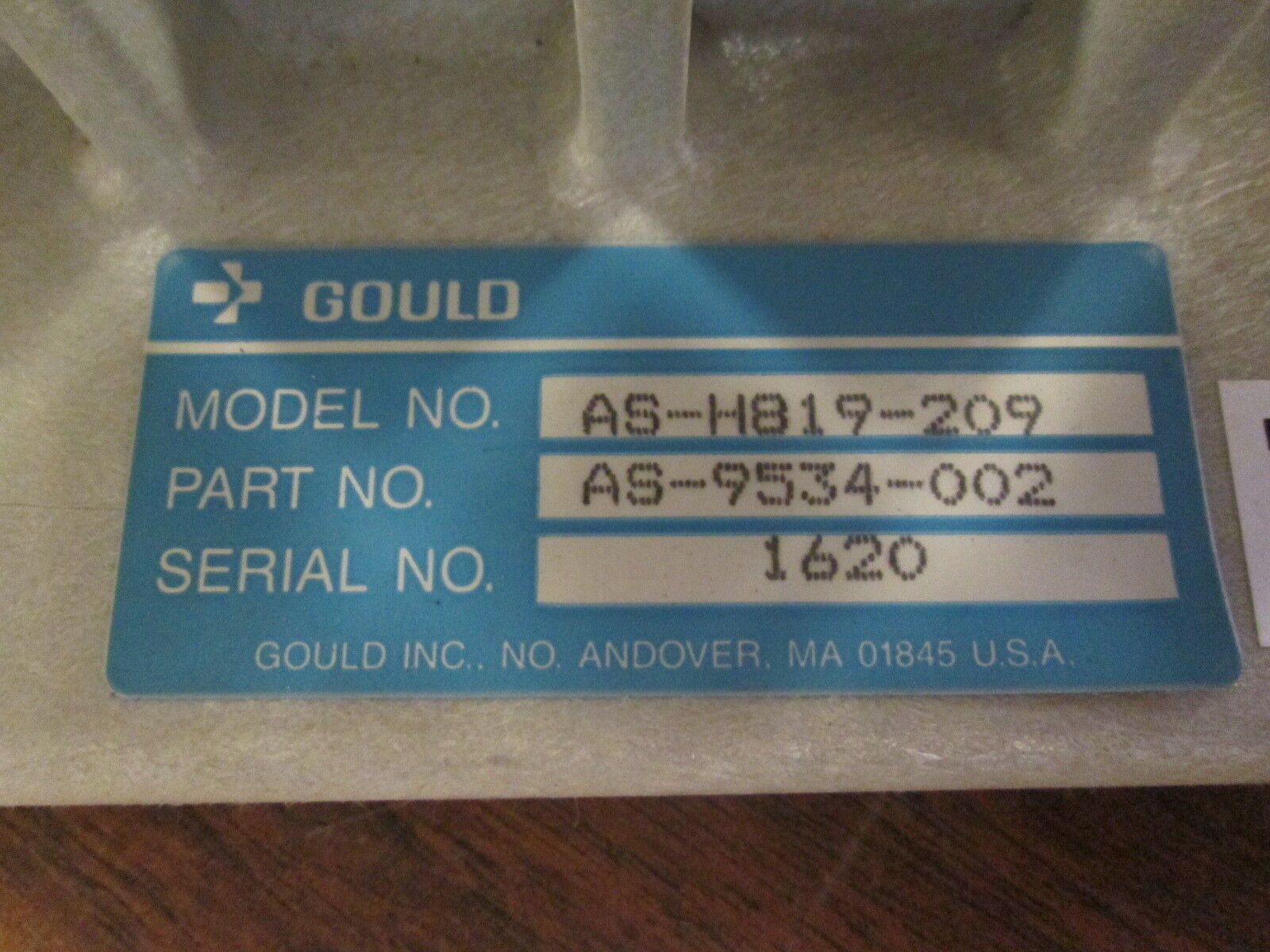 Gould Model AS-H819-209 PLC Rack AS-9534-002 7-Slot Used