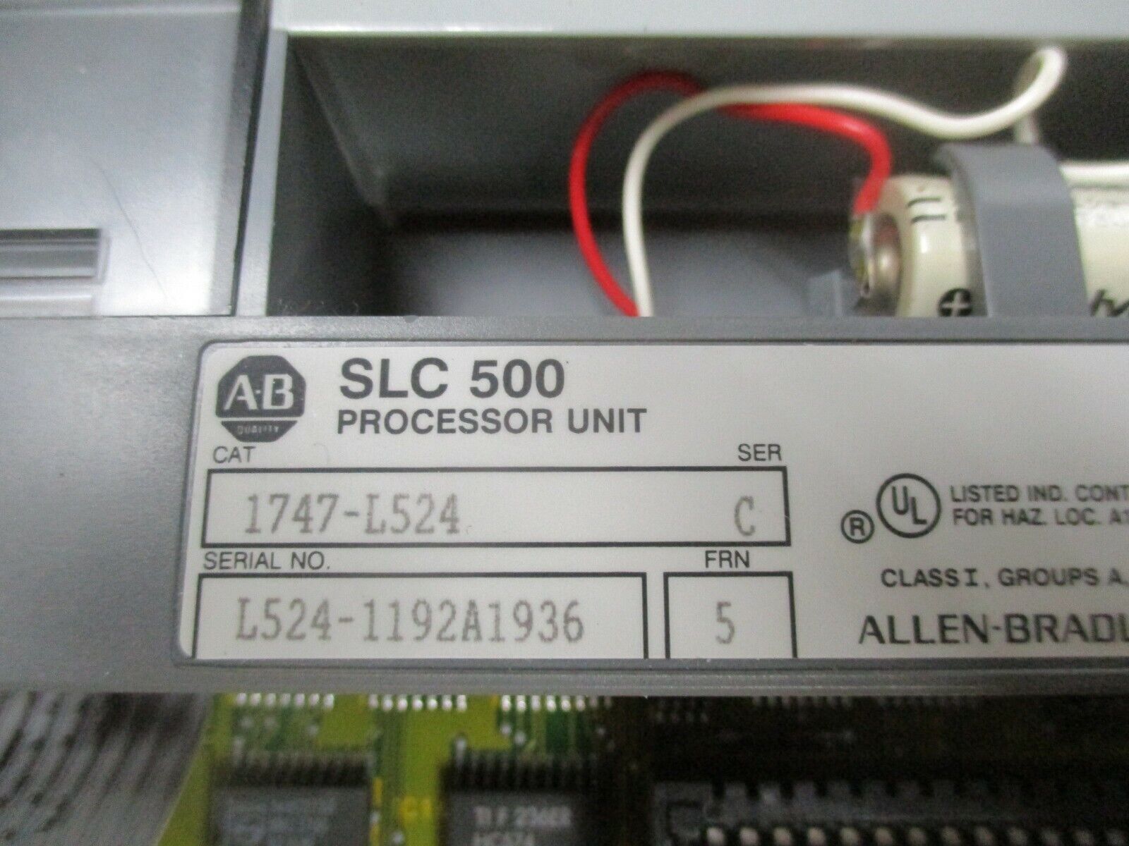 Allen-Bradley SLC 500 Processor Module 1747-L524 Ser. C FRN: 5 Used