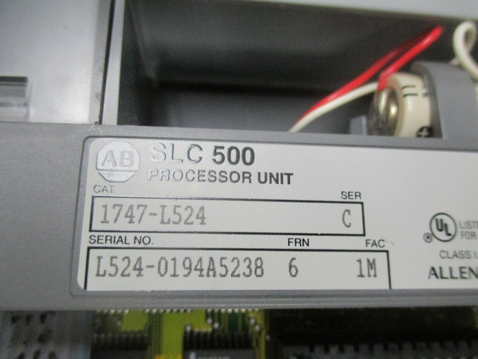 Allen-Bradley SLC 500 Processor Module 1747-L524 Ser. C FRN: 6 Used