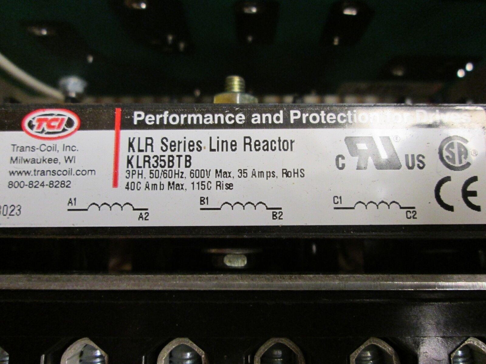 TCI KLC Output Filter KLC35B 35A 600V 3Ph 60Hz