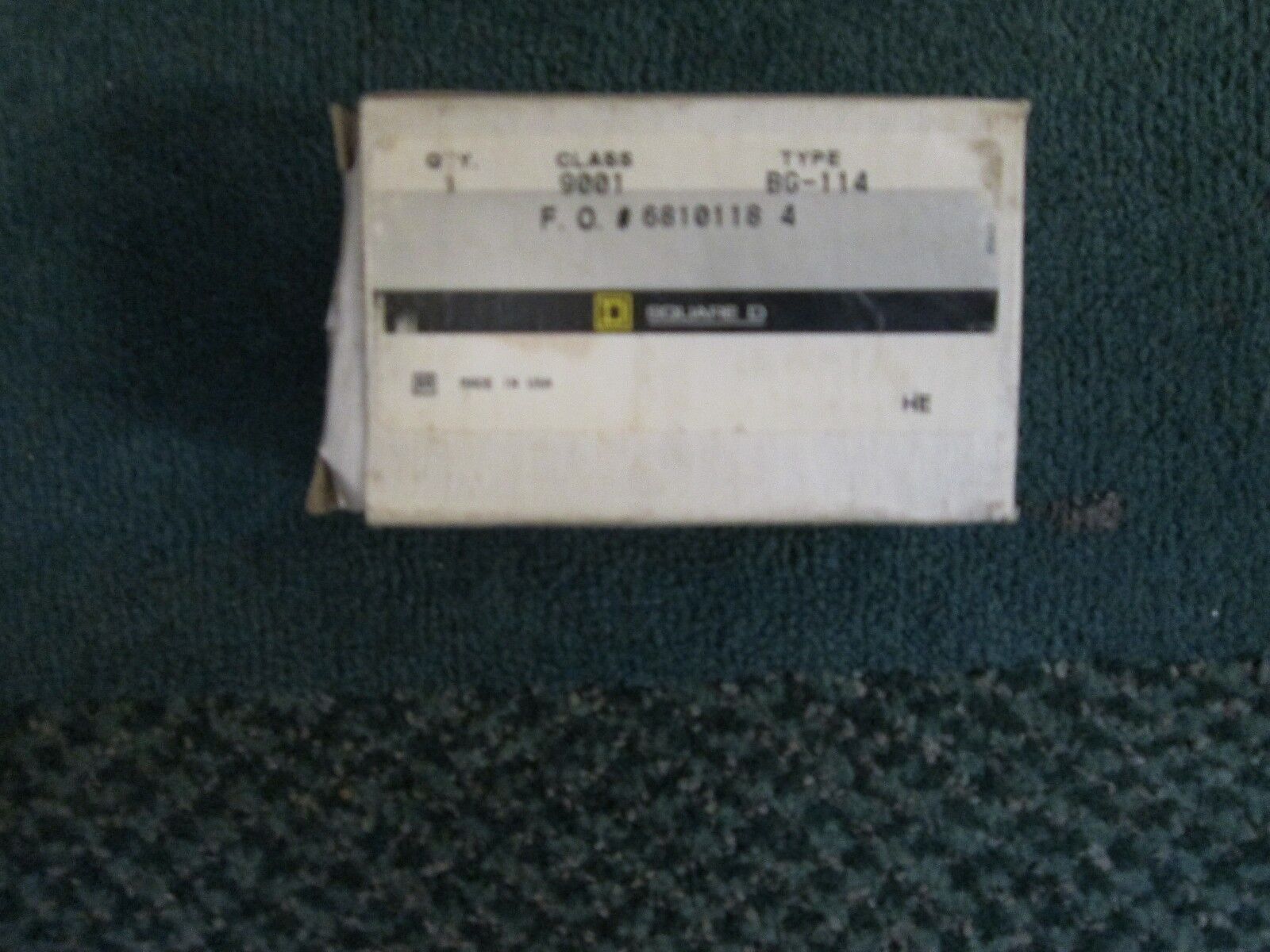 Square D Selector Switch,9001BG114, 5A 600V, New Surplus