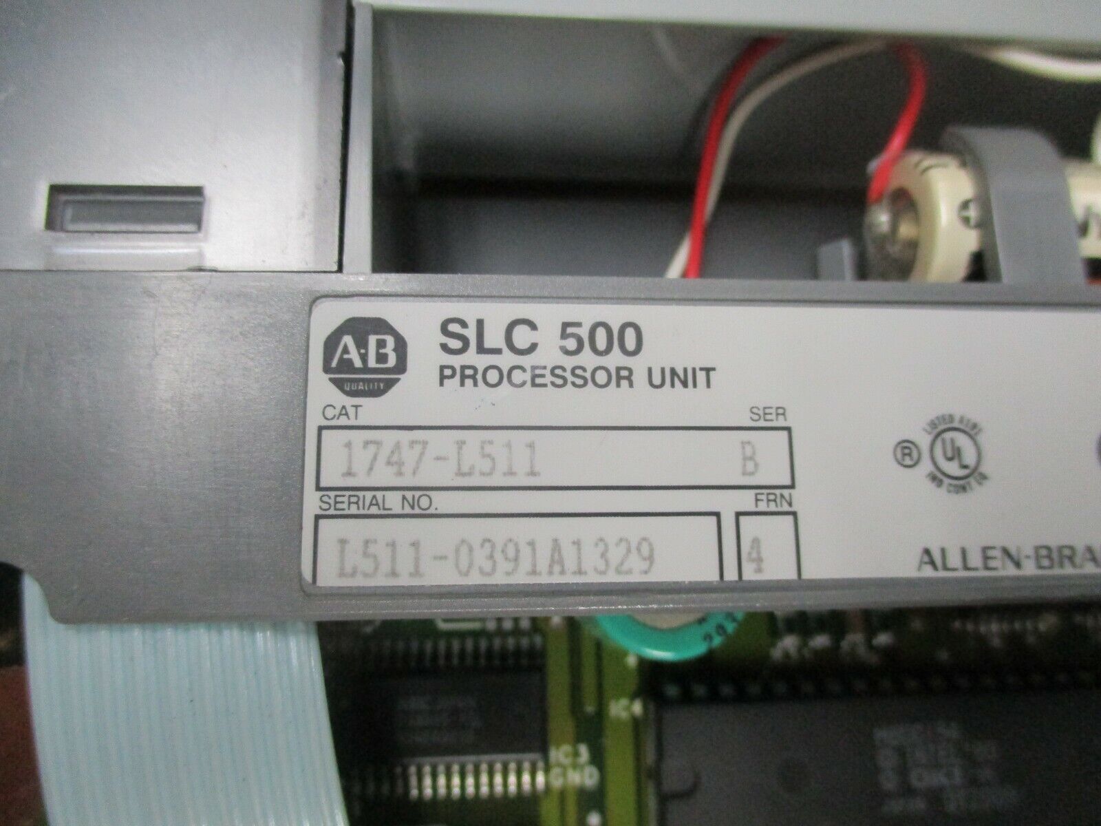 Allen-Bradley SLC 500 Processor Module 1747-L511 Ser. B FRN: 4 *No Memory* Used