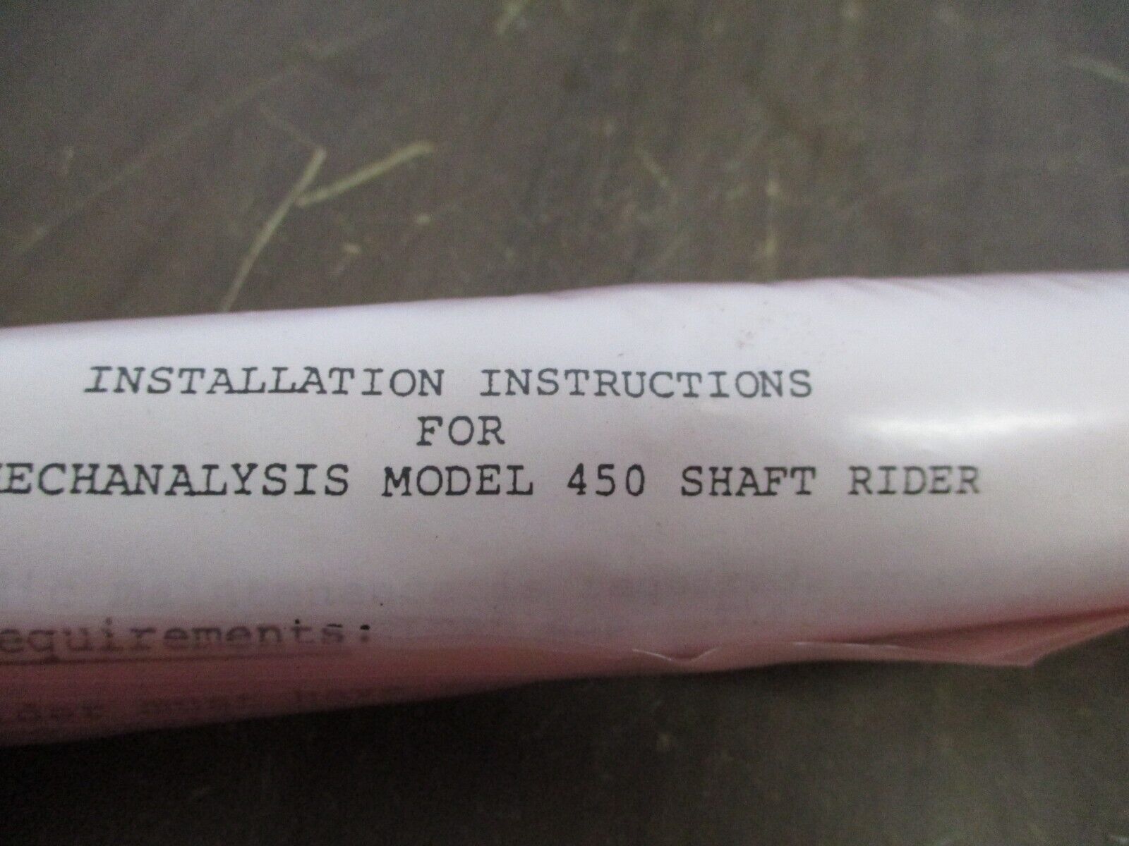 IRD Mechanalysis Shaft Rider Model 450 *No Box* New Surplus