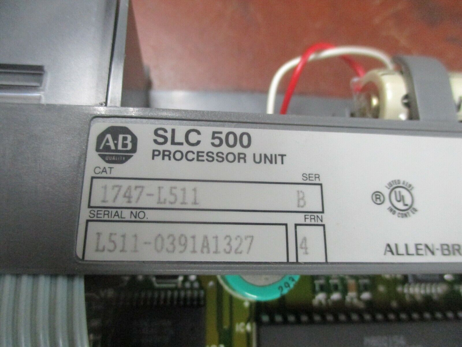 Allen-Bradley SLC 500 Processor Module 1747-L511 FRN: 4 Ser. B *No Memory* Used