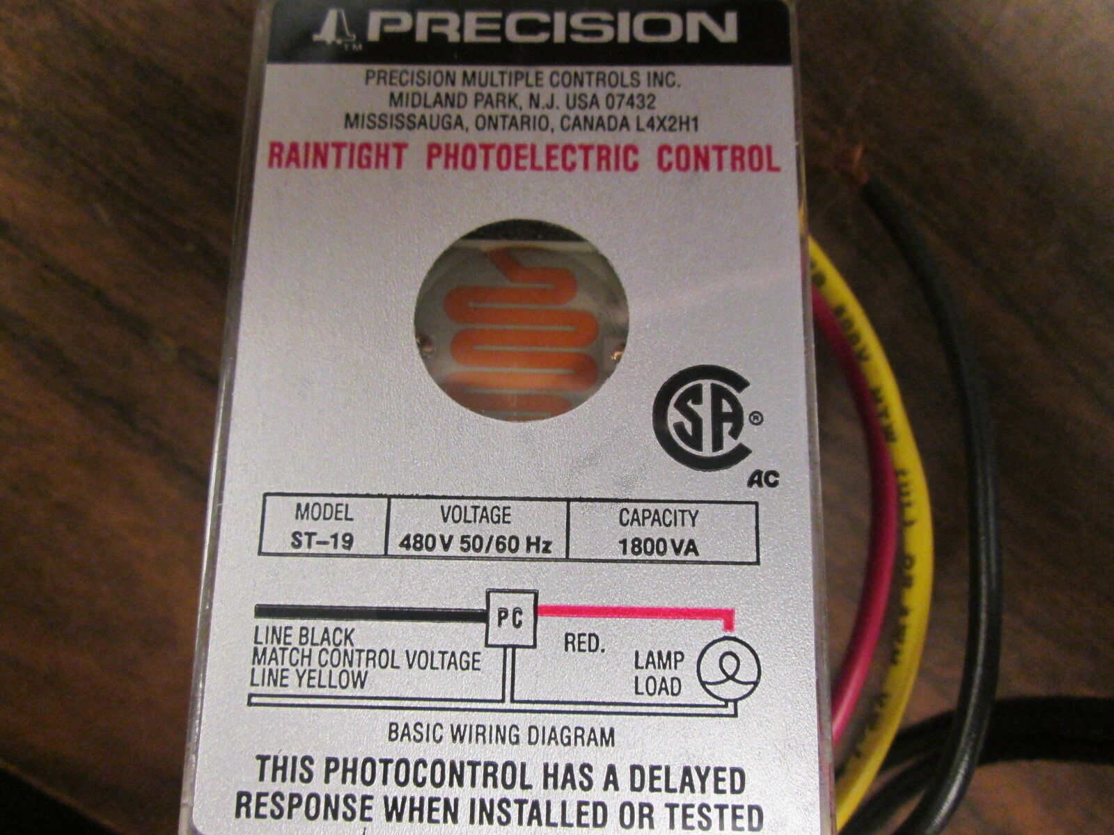Precision Lumatral Photocontrol ST-19 480V New Surplus