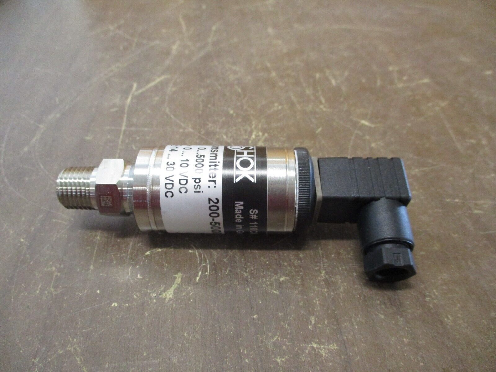 Noshok Pressure Transmitter 200-5000-1-5-2-7 0-5000PSI 0-10VDC Output