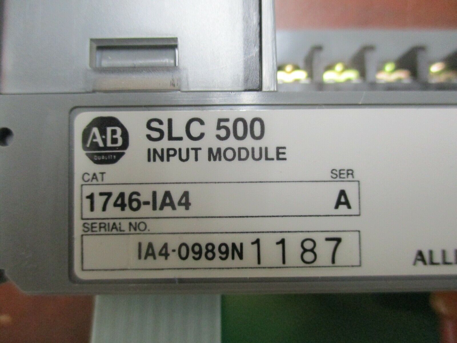 Allen-Bradley SLC 500 Input Module 1746-IA4 Ser. A 85-132VAC Used