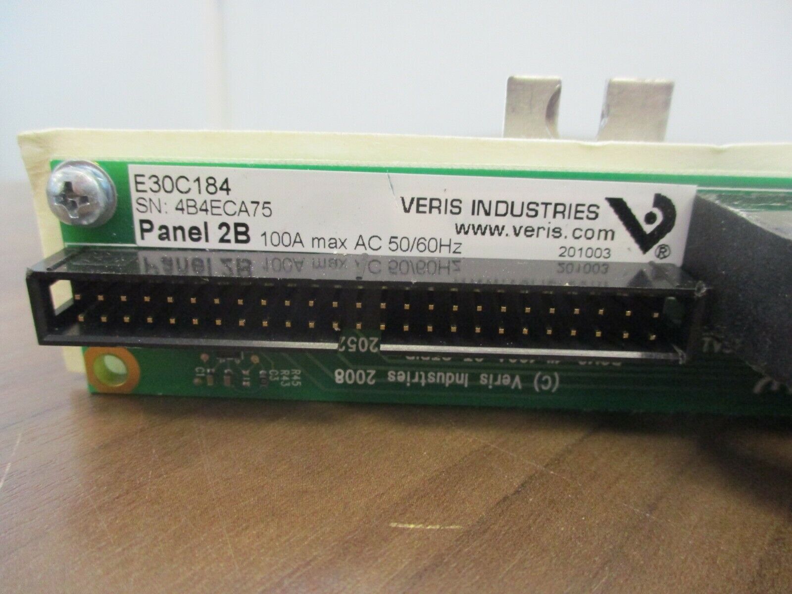 Veris Branch Circuit Current Monitoring Panel 2B CT Strip E30C184 100A 50/60Hz