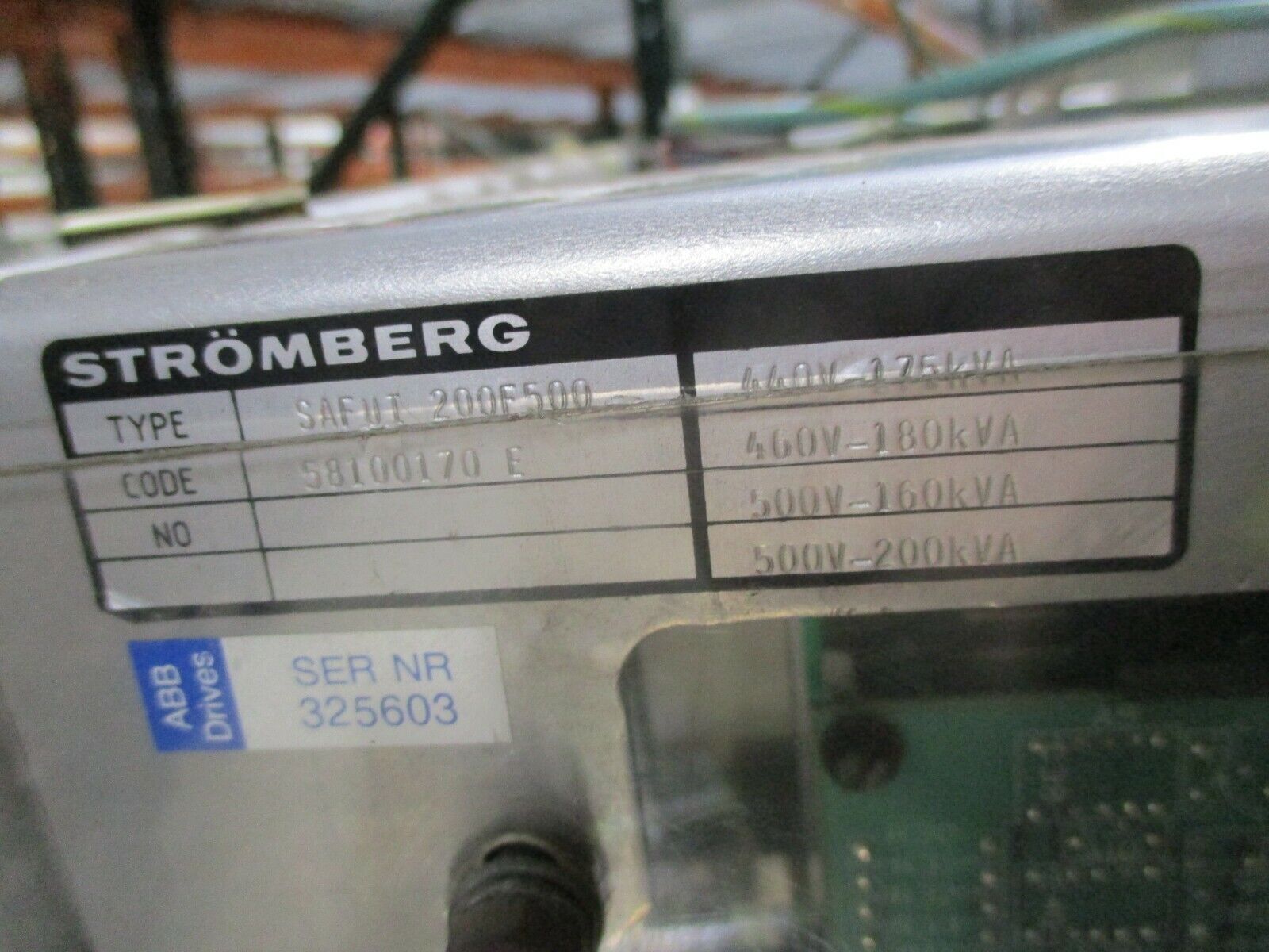 Stromberg AC Drive SAFUT 200F500 200HP 440-500V Used