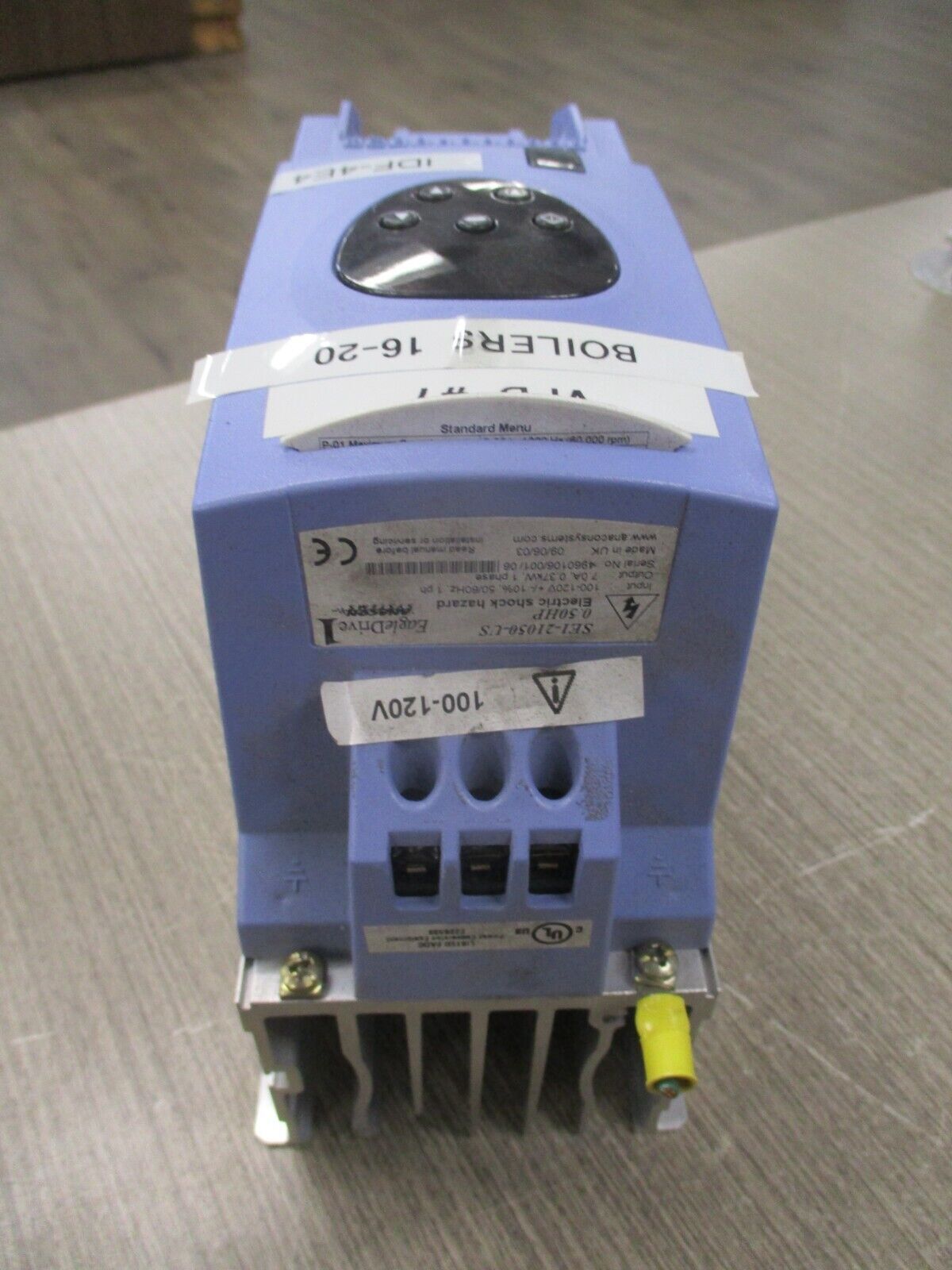 Anacon Systems EagleDrive AC Drive SE1-21050-US 0.50 HP 1Ph Input: Output: Used