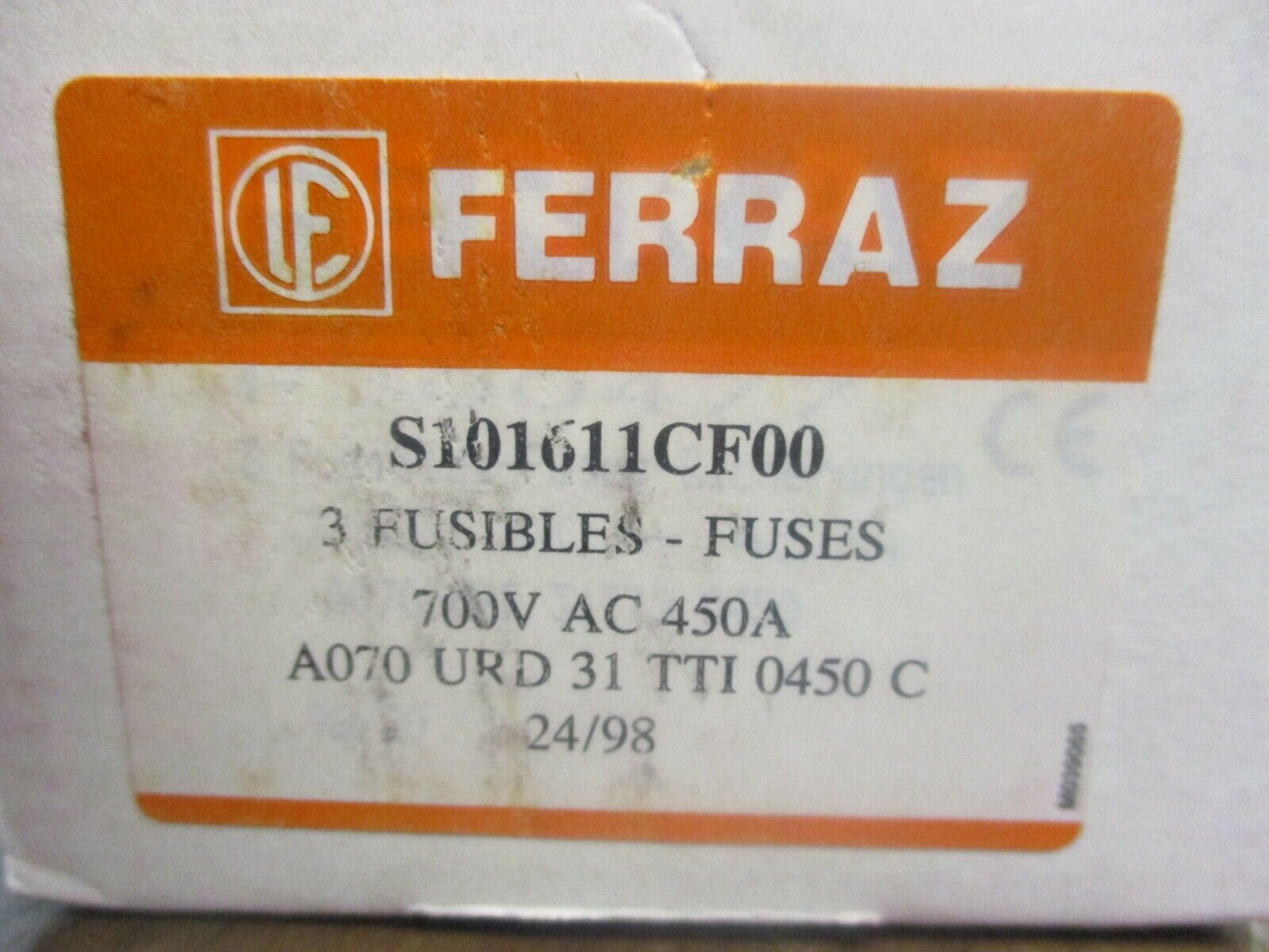 Ferraz Protistor Fuse S101611CF00 450A 700V *Box of 3* New Surplus