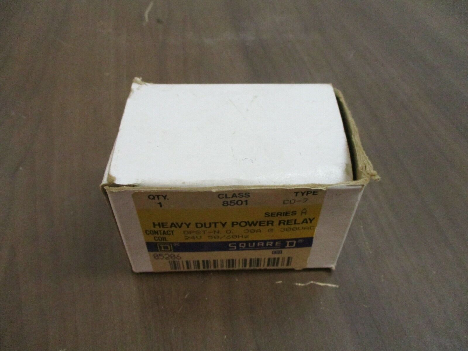 Square D Power Relay 8501 CO-7 Ser. A 24V Coil 30A 300V New Surplus