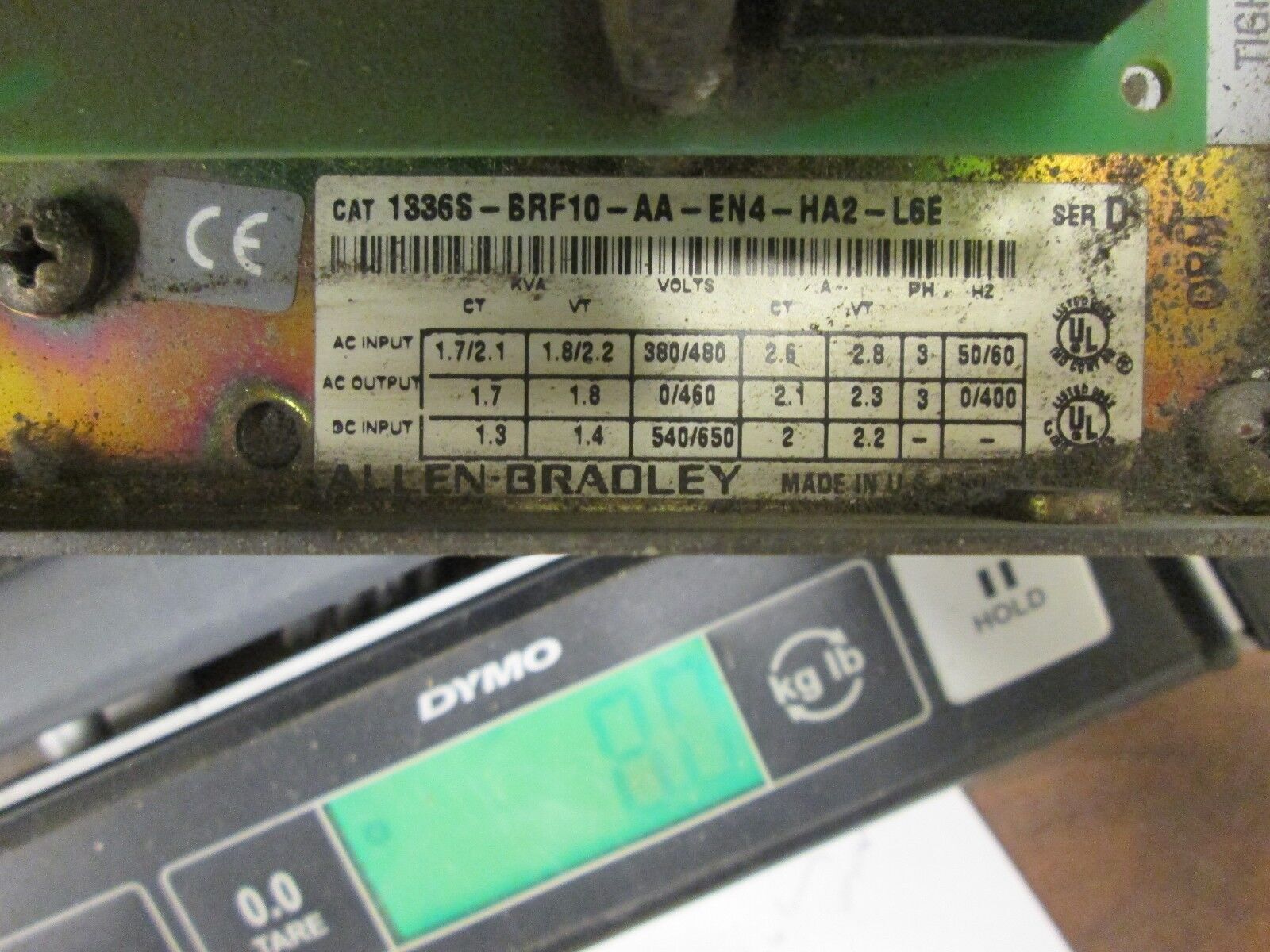 Allen-Bradley 1336 Plus AC Drive 1336S-BRF10-AA-EN4-HA2-L6E 1HP Used