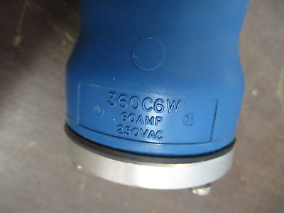 Hubbell Connector 360C6W 60A 250V Used