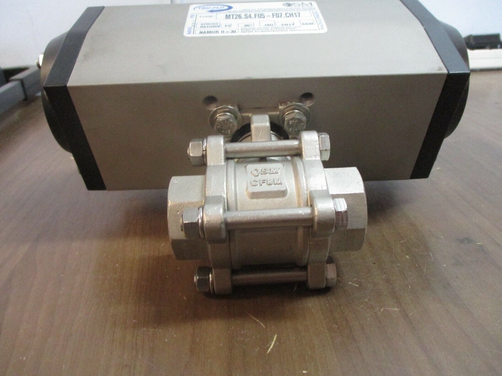 QSM Tru-Flo Actuated Valve MT26.S4.F05-F07.CH17 150PSI 90° Used