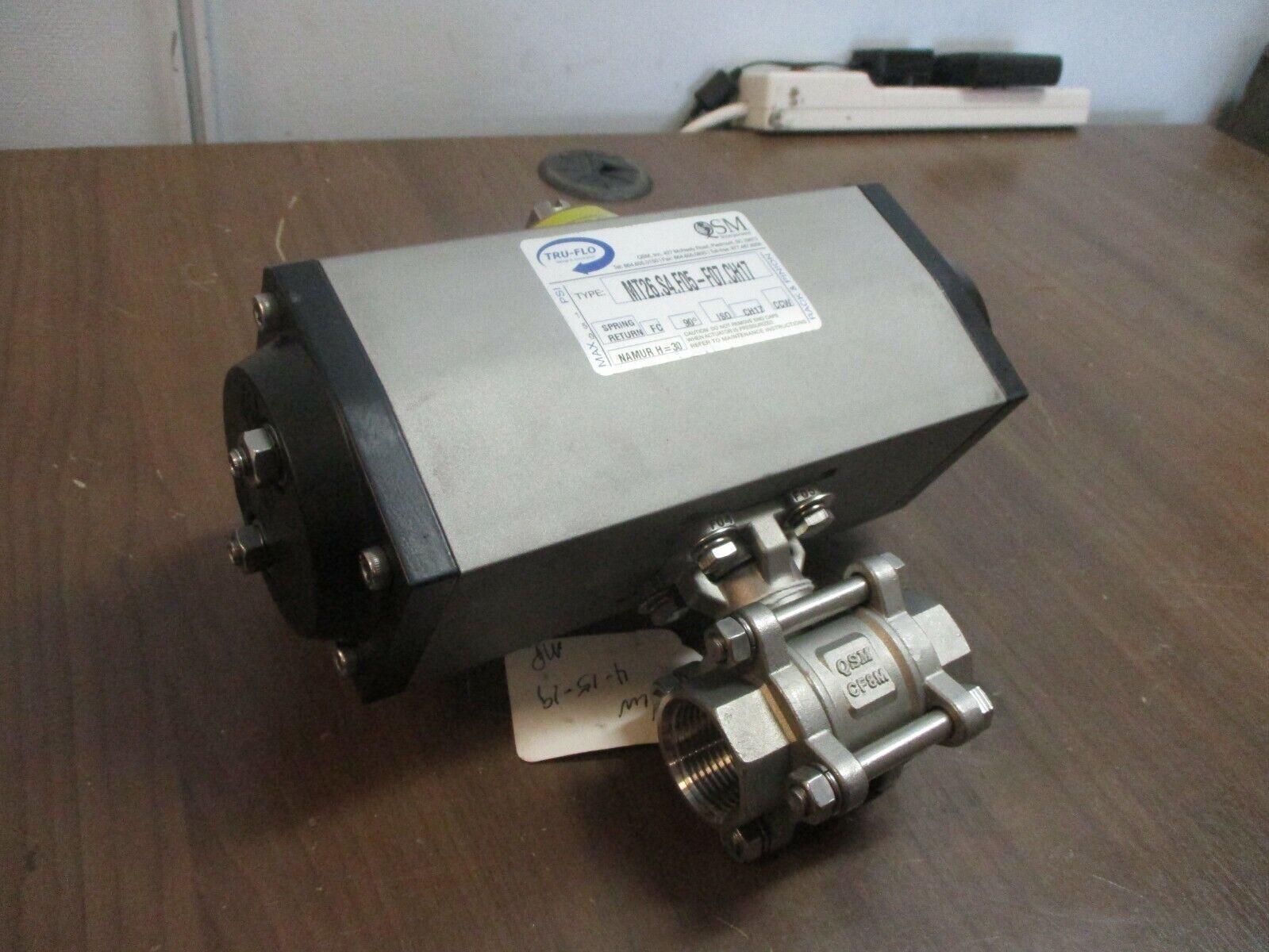 QSM Tru-Flo Actuated Valve MT26.S4.F05-F07.CH17 150PSI 90° Used